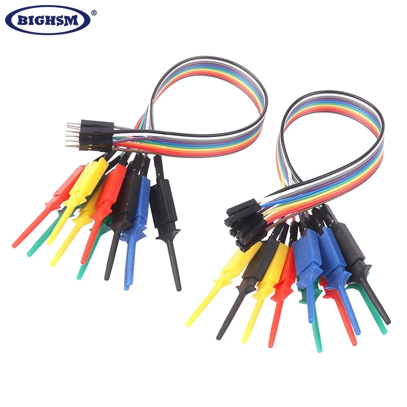 20CM High Efficiency Test Hook Clip Logic Analyzer Cable Gripper Probe Test Clamp Kit For Chips Pins Connecting Testing