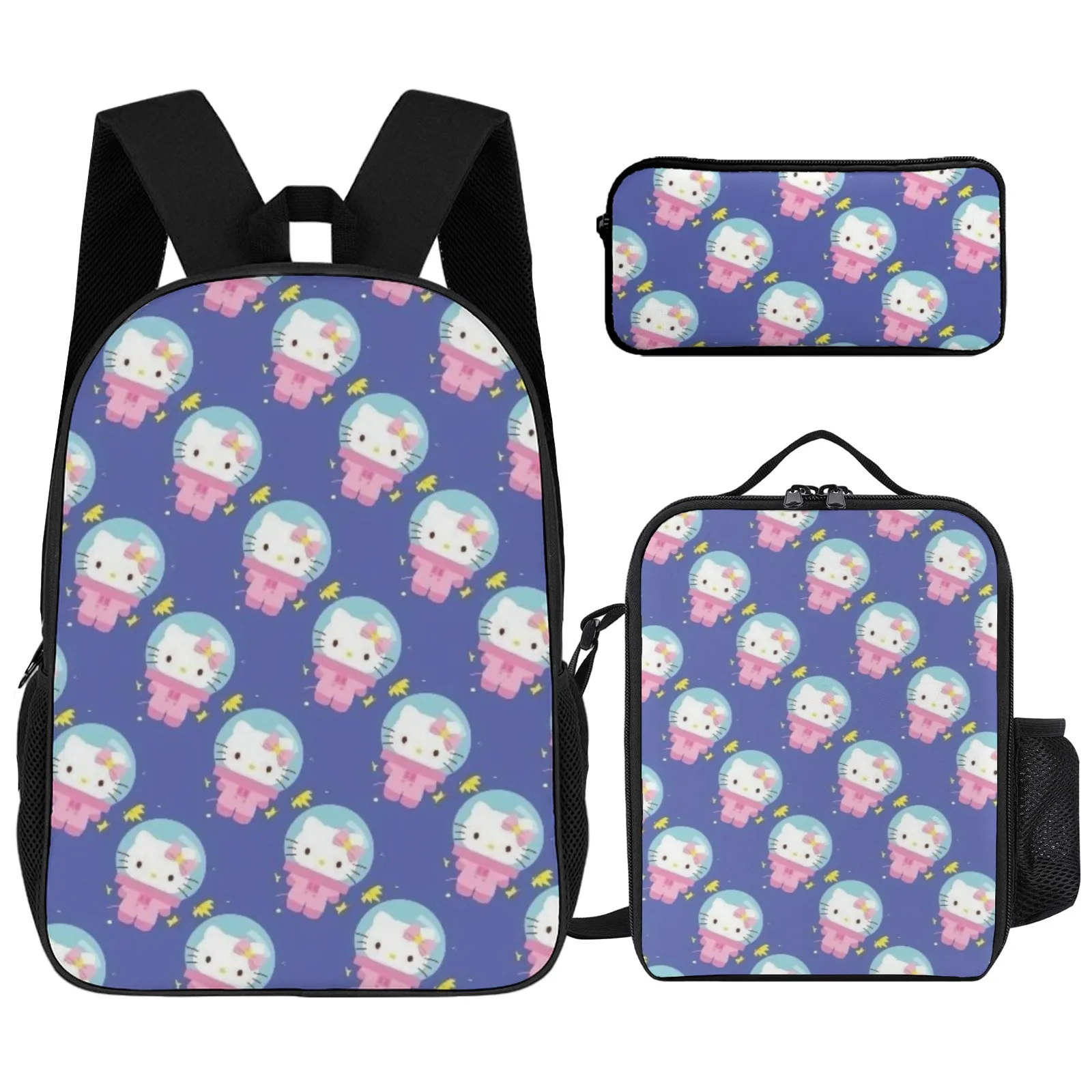

Hello Kitty Mochilas De Hombre Printed Zipper Backpack Book Bag Kindergarten Bag Girls 17 Inch Pencil Case School Backpack Lunch