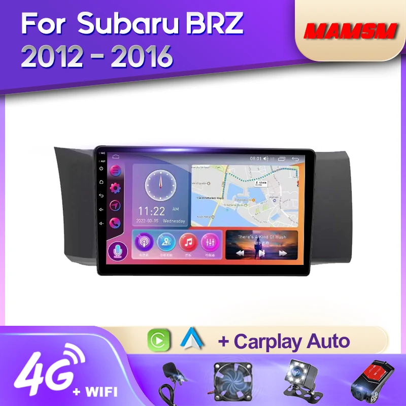 

MAMSM 2K QLED Android 12 Car Radio For Toyota GT 86 Subaru BRZ 2012 - 2016 Multimedia Video Player GPS Carplay Autoradio Stereo