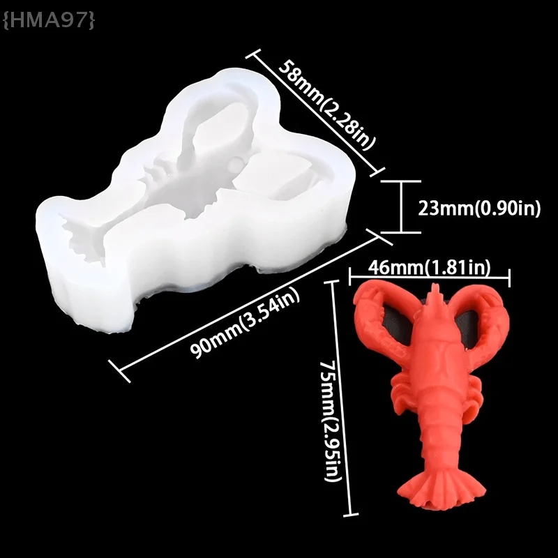Lobster Koi Fish Silicone Cake Chocolate Mould Jelly Handmade Sugarcraft Bar Candy Mold Household Kitchen Bakeware Cake Tools