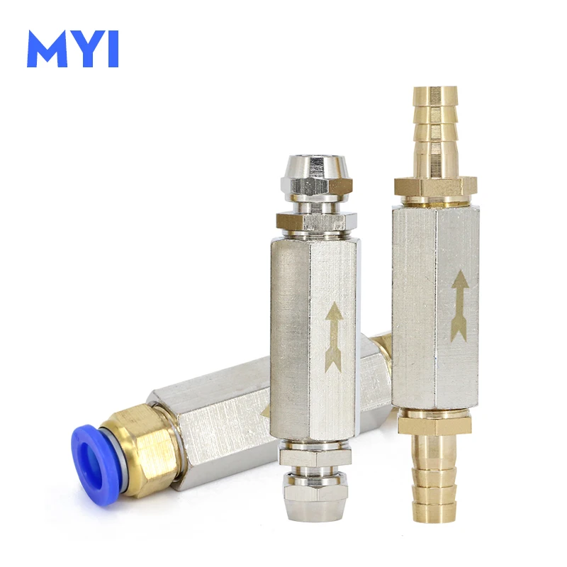 CV Pneumatic Check Valve 1/8 1/4 3/8 1/2 Air Compressor Pipe Fitting Joint 6mm 8mm 10mm 12mm air gas hose Brass check valve