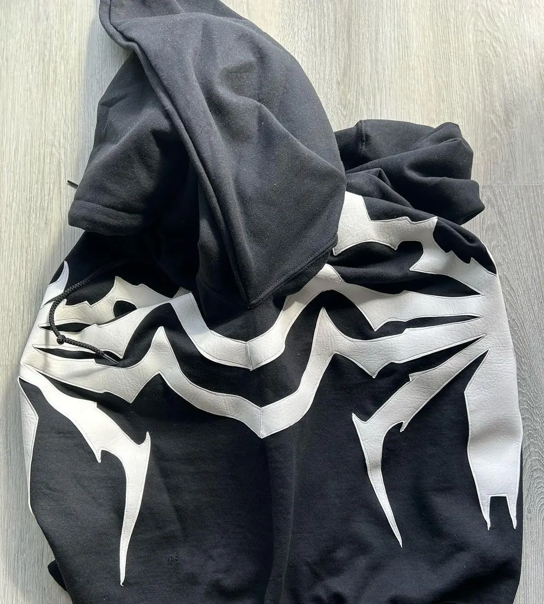 Y2K Hoodies Harajuku Vintage Spider Web Graphic Printing Casual Streetwear Hip Hop Loose Punk Goth Streetwear Hoodies 
