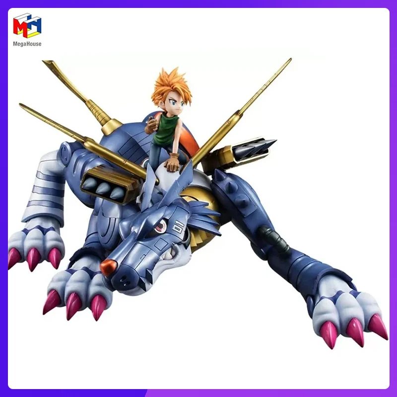 

In Stock Megahouse GEM Digimon Adventure MetalGarurumon Original Anime Figure Model Toys for Boys Action Figures Collection Doll