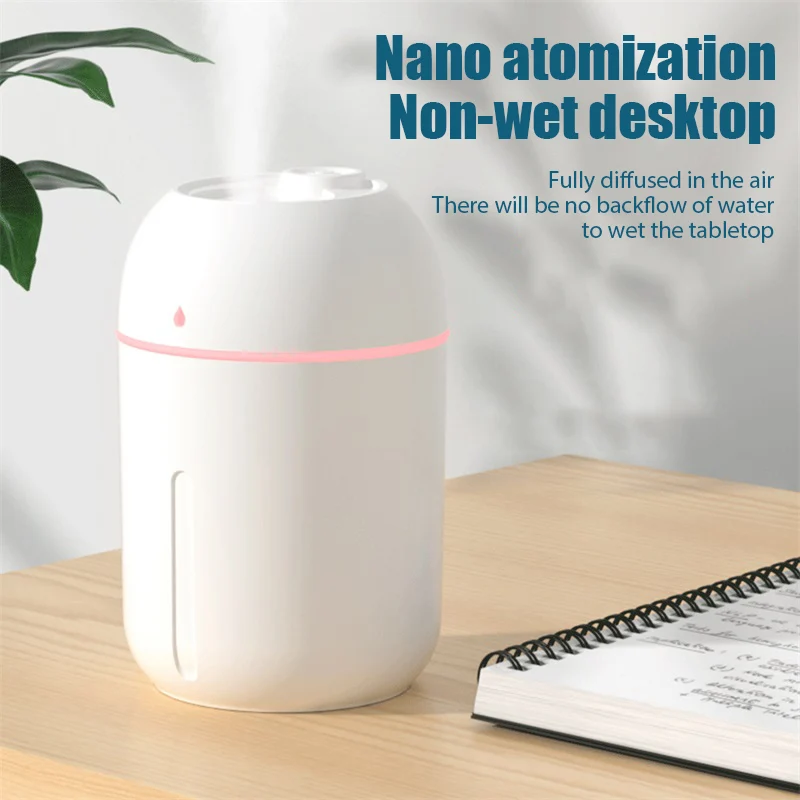 Creatore portatile della foschia del Fogger dell'umidificatore dell'aria dell'automobile 330ml con l'olio essenziale ultrasonico dell'aroma di USB della luce notturna del LED diffuso per la casa dell'automobile