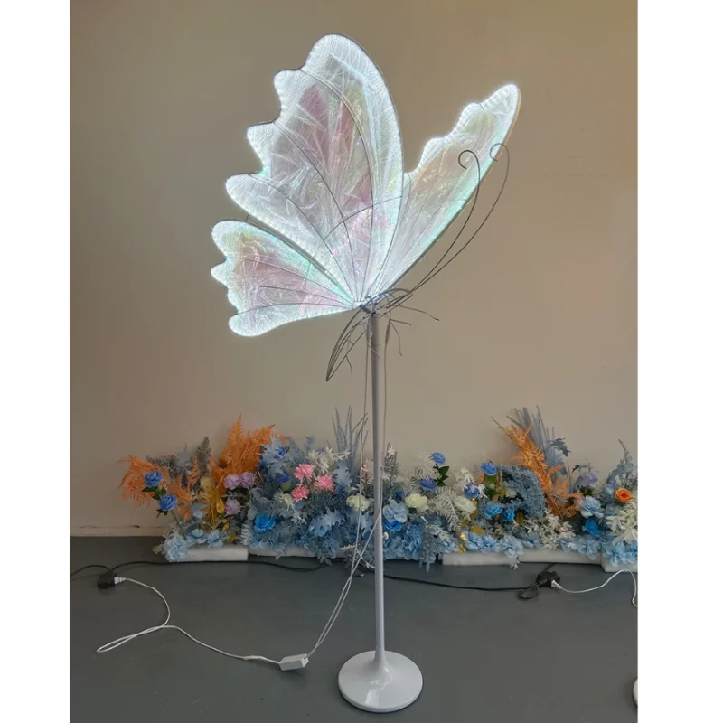 Colorful Butterfly Wings Creative Floor Lamp High-End Design Party Banquet Wedding Decoration Butterfly Floor Lamp