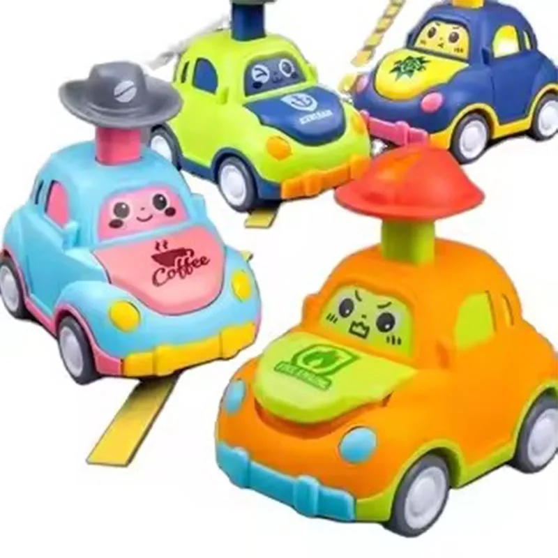 Baby Cartoon Toy Car Mini Press Go Vehicles Inertia Pull Back Cars Montessori Early Educational Crawling Toys for Toddlers Boys