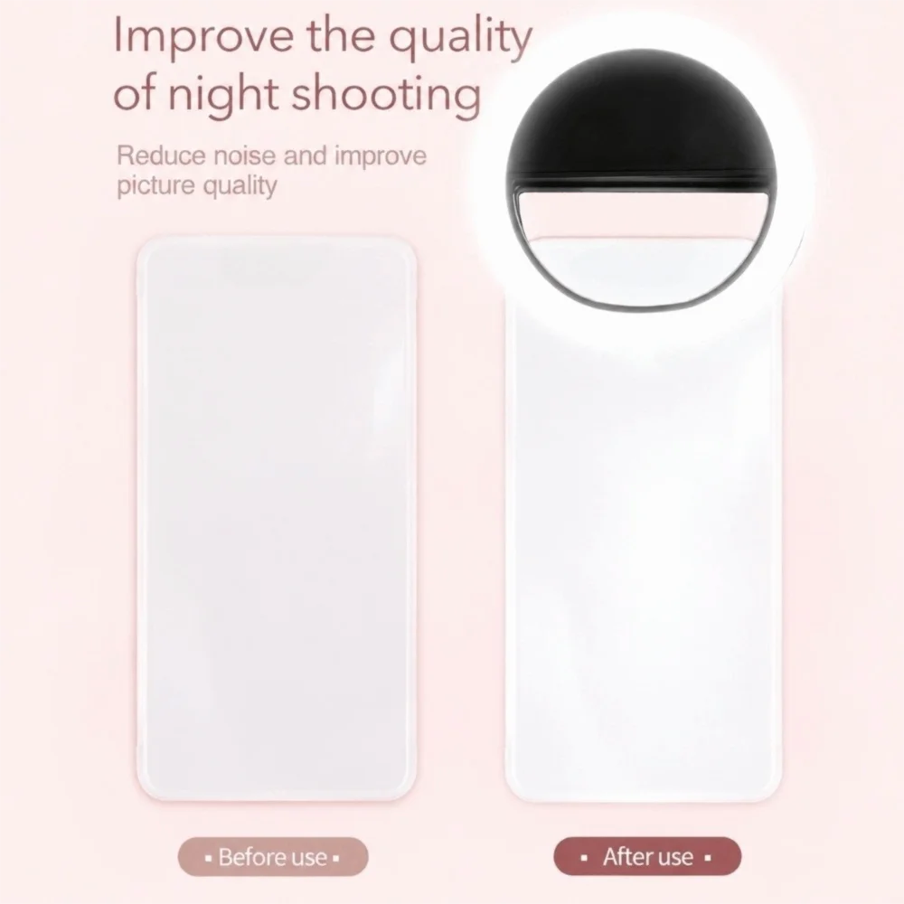 Adjustable Brightness Ring Fill Light Soft Light Round Shape Selfie Ring Light Dimmable Light Clip Mount Live Streaming Light
