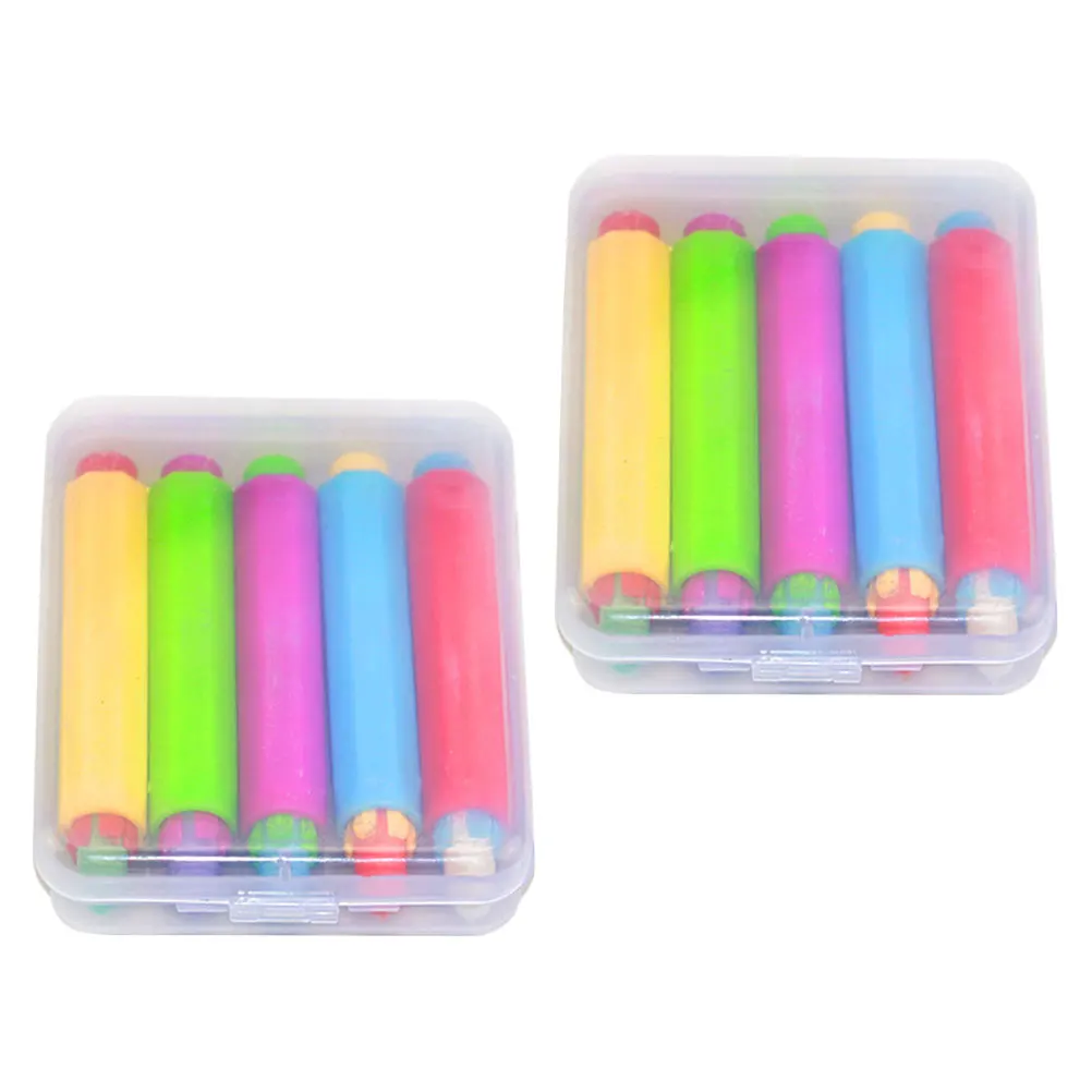 

10 Pcs Chalk Holder Storage Case with Water Soluble Clip Cover Container Portable