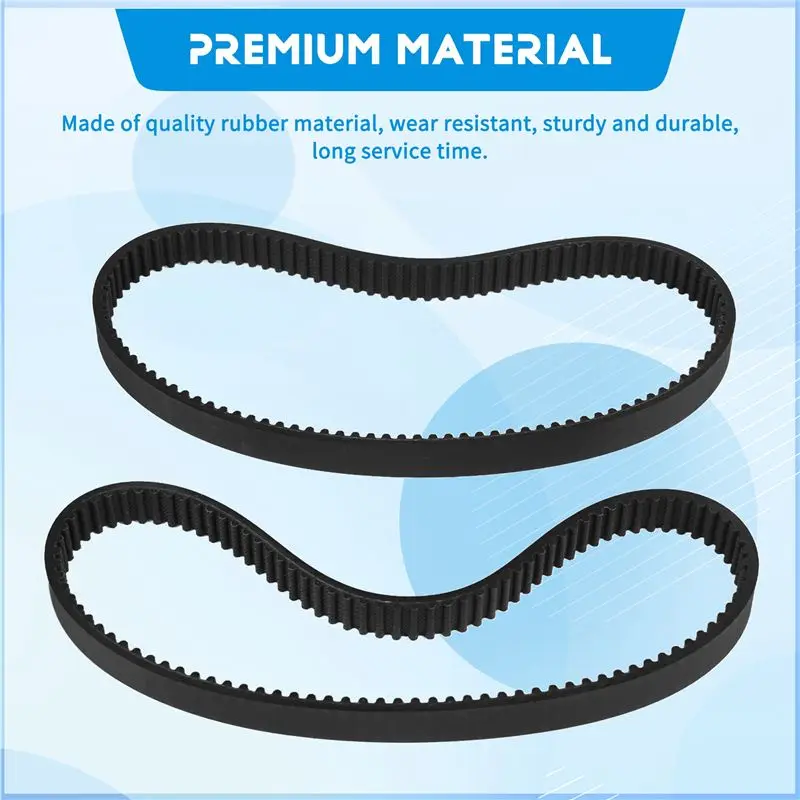 AEF5-2Pcs Driving Belt Band Accessory Drive Timing Belt HTD 535 5M 15 535-5M-15 For E-Scooter Electric Bike Replacement Belt