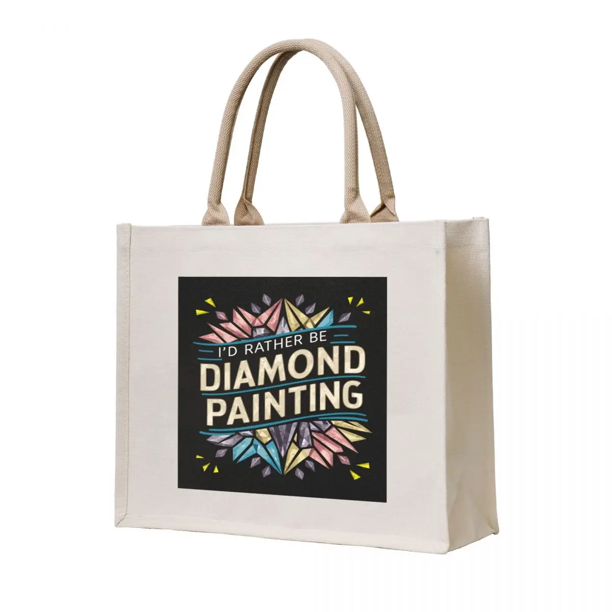 

I'd Rather Be Diamond Painting Diamond Painter Tote Bag Women's bags shopper bags shopping bag logo Gift bags