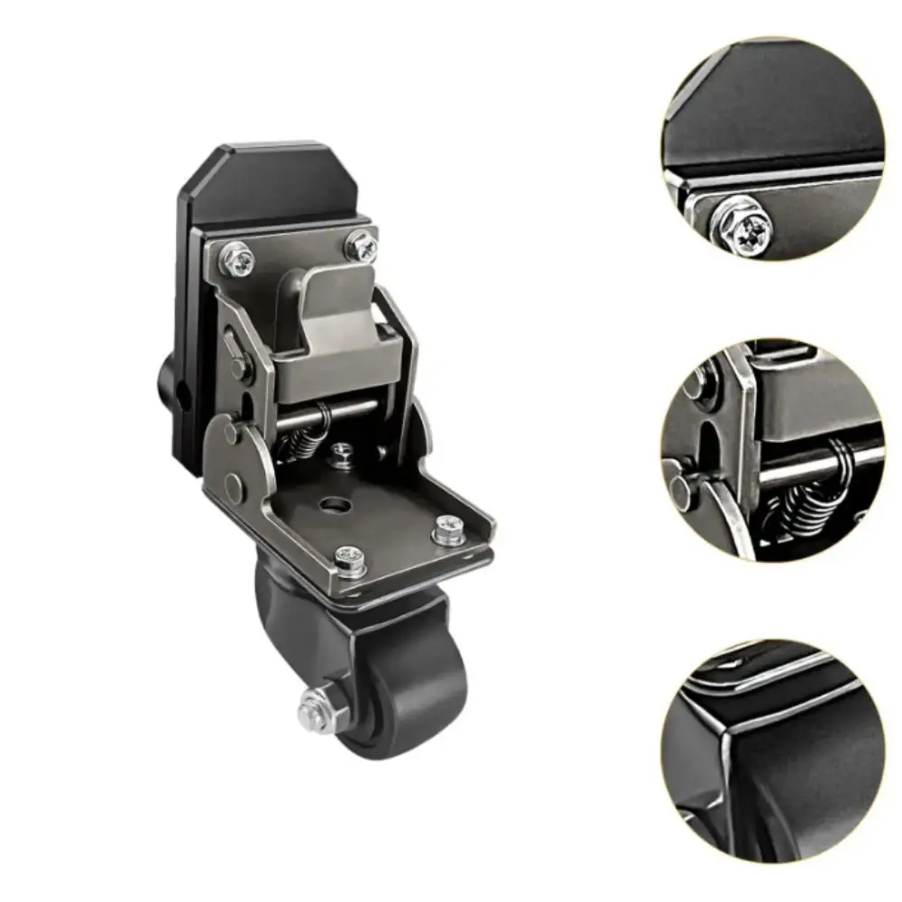 Sturdy Construction Front Casters Stainless Steel 200lbs Rating Caster Wheels 200lbs Capacity Collapsible Design
