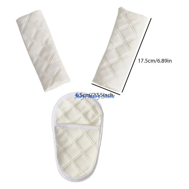 Q1FE Adjustable Baby Strollers Harness Covers with Soft Crotch Protector Sleeve Breathable Fabric Easy Installation Design