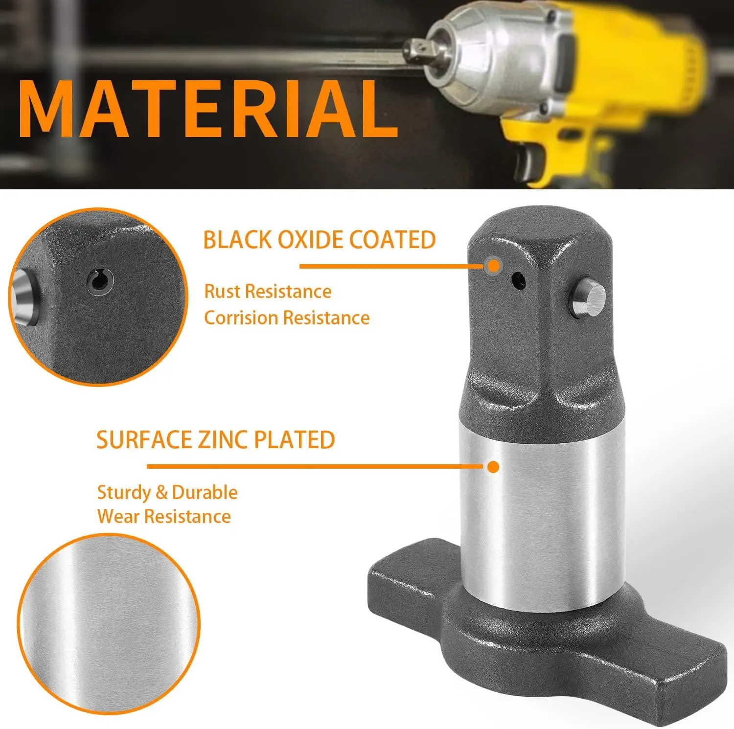 19mm N415874 Spring Loaded Iron Anvil Impact Block for DEWALT DCF899 Electric Impact Wrench Power Tool Accessories - view 3
