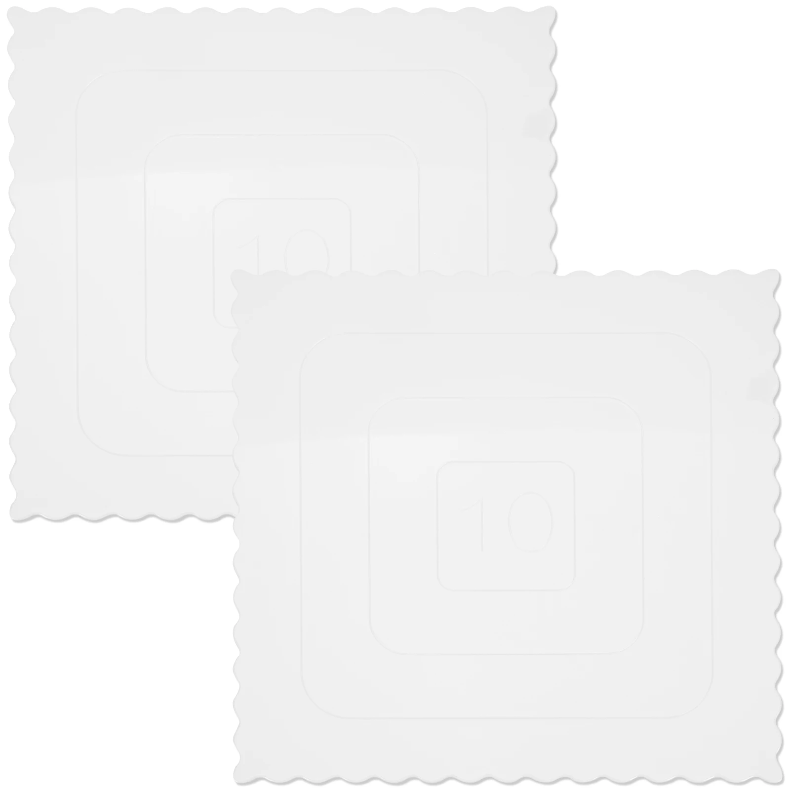 

2pcs Cake Boards 10 Inches Reusable Dessert Display Tray Cupcake Holder For Wedding Party Bakery Serving Decorative Food Tray