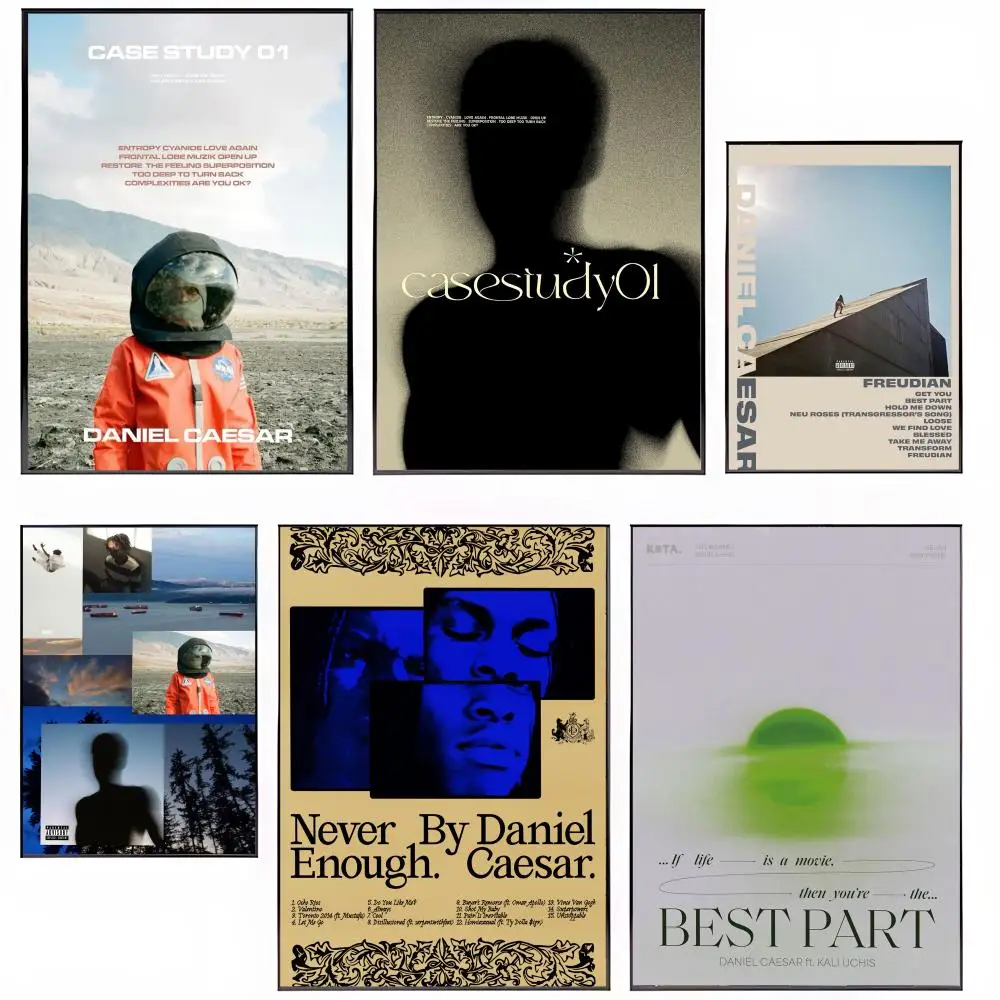 Póster HD impermeable autoadhesivo para pared, arte decorativo vibrante para el hogar, regalo, álbum de música D-Daniel Caesar