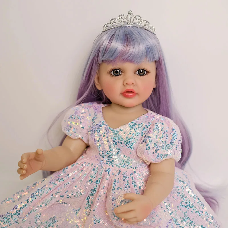 55CM full body soft silicone vinyl Reborn Toddler Girl Doll Betty 3D Painted Skin with Genesis Paint Christmas Gift for Girl