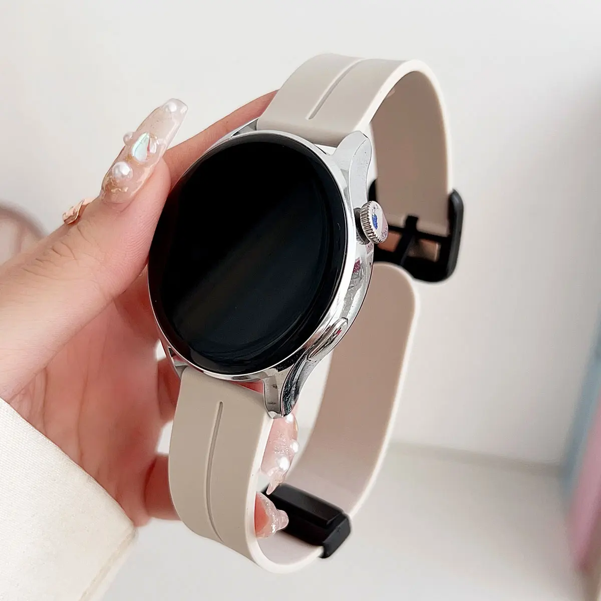 Silicone Magnetic Square Port Watch Bandas, Várias Bandas de Relógio Universal, Samsung Galaxy Watch 6, 5, 4, Gear S3, 20mm, 22mm, 42mm, 46mm