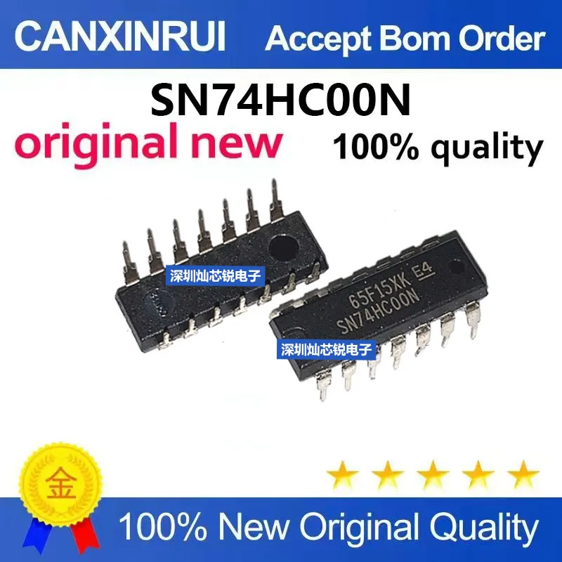 (5-100pieces)Brand new original SN74HC00N DIP14 4 two-input NAND gate chip