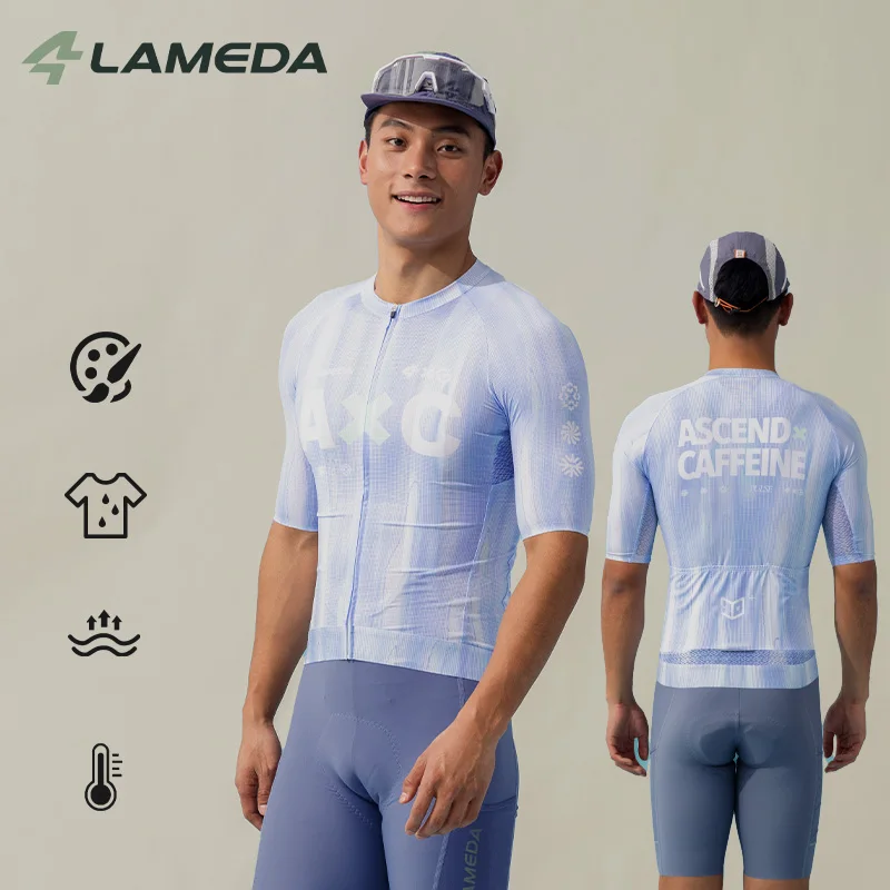 

LAMEDA A*C New Cycling Jersey Men Women Spring Summer Short-Sleeved Quick-Dry Top Outdoor Bicycle Road Riding Breathable Jersey