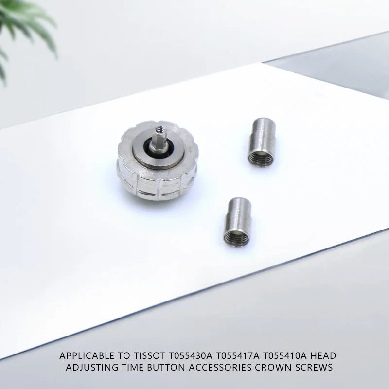 Applicable To Tissot T055430A T055417A T055410A Head Adjusting Time Button Accessories Crown Screws Watch Face Silver