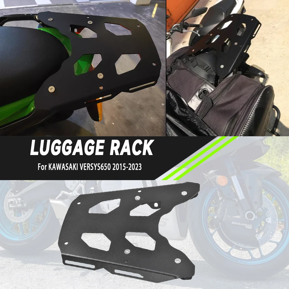 Motorcycle Rear Luggage Rack  Fit On Versys-650 Carbon Steel Support Cargos Carrier Bracket For Kawasaki Versys 650 2015-2023