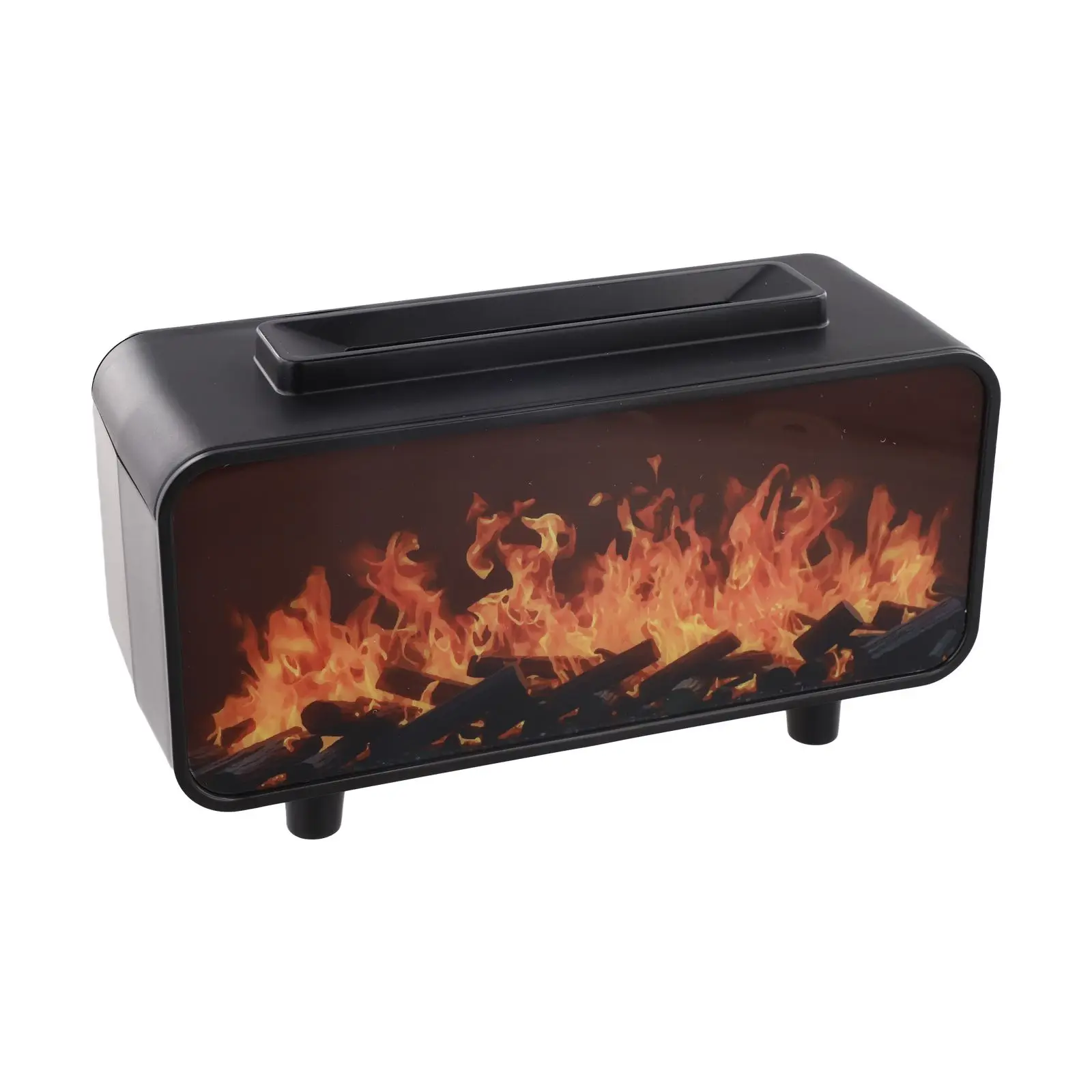 Realistic Fireplace Flame Essential Oil Diffuser with Humidifier Function and Color Changing LED Lights for Home Decor