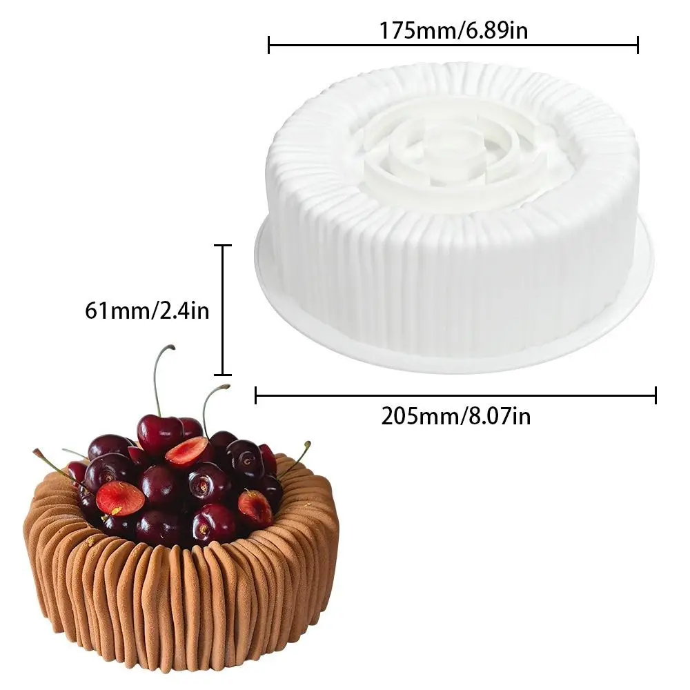 Runde Blumen Design Bento Kuchen Silikonform Dessert Herstellung Gips Herstellung 3D Seife Kerze Wachsform Silikonmaterial