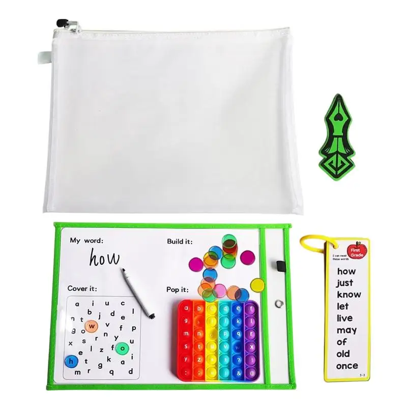 

Spelling Flash Cards Kindergarten Erasable English Learning Reading Flash Cards Erasable English Learning Set With High-frequenc