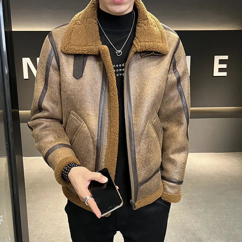 

2022Autumn Winter Men's Top Jackets High Quality Fur In One Men's Casual Daily Wear Jackets Upset To Keep Warm Thermal Coats