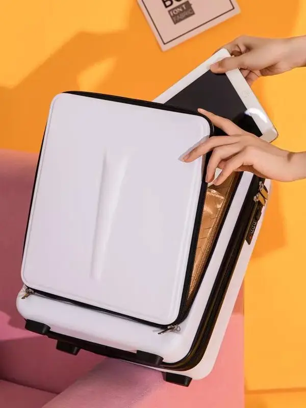 business-front-opening-laptop-bag-men's-16-inch-travel-suitcase-women's-cosmetic-handbag-trendy-simple-style-casual-scene