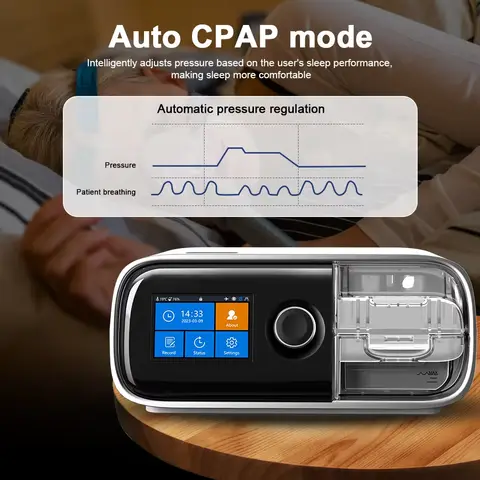 FHC DF-20A-H Auto CPAP Machine APAP Automatic Pressure Adjustment Sleep Machine with Mask for Anti Snoring Sleep Apnea OSA CSA