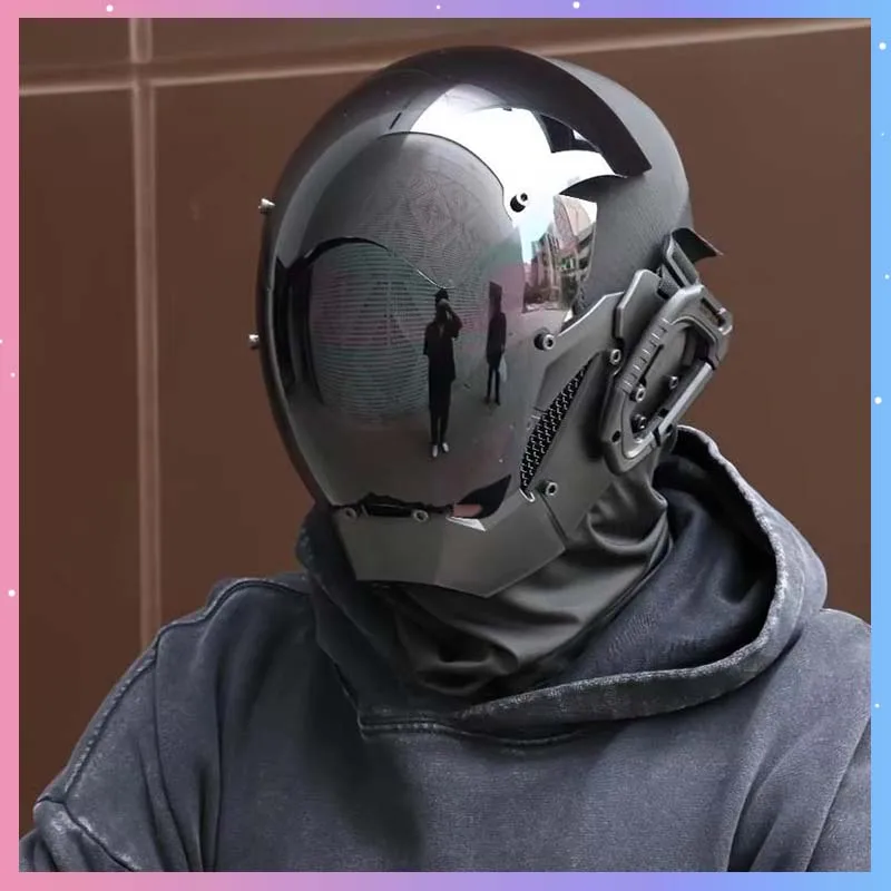 

Кибер-панк-маска, костюмы для косплея, маска меха-воина, вечеринка на Хэллоуин, карнавал, Comic-Con, реквизит для ролевых игр, COS, шлем, подарок для взрослых