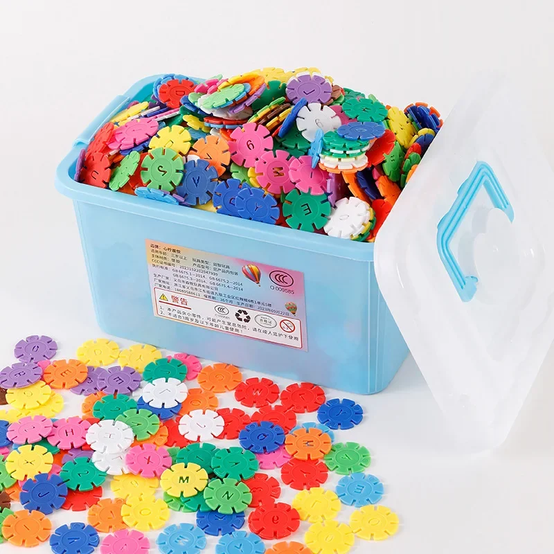 Inserti in plastica per puzzle Fiocco di neve Building Block Giocattoli Touch Creative per ragazzi e ragazze che sviluppano l'immaginazione dei bambini