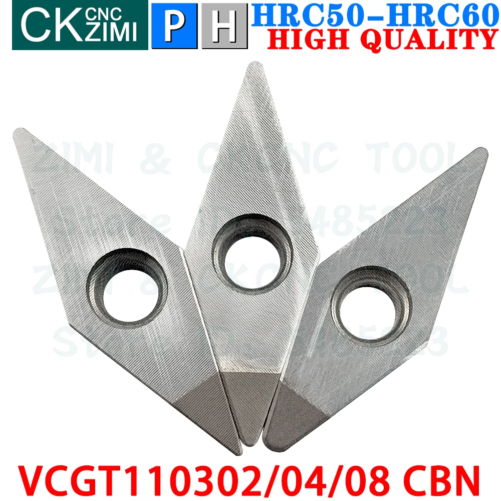 VCGT110302 VCGT110304 VCGT110308 CBN Boron Nitride Inserts Turning Inserts Tools VNMG VCGT 1103 CBN CNC Metal Lathe Cutting Tool