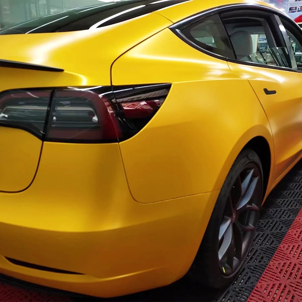 

Premium Metallic Matte Dark Yellow PET Wrap Vinyl Film Car Whole Body DIY Decal Protective Cover Sticker Auto Tuning Accessories