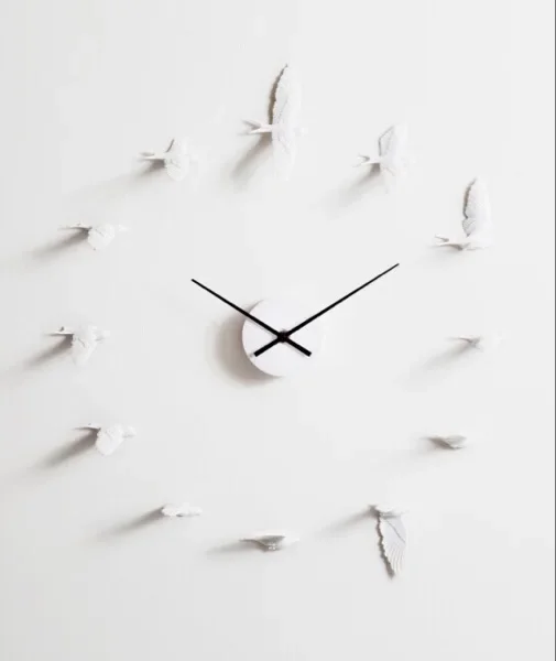 Swallow Clock Flying Bird  Wall  White Pendant Creative Living Room and Bedroom Wall Wall  Home