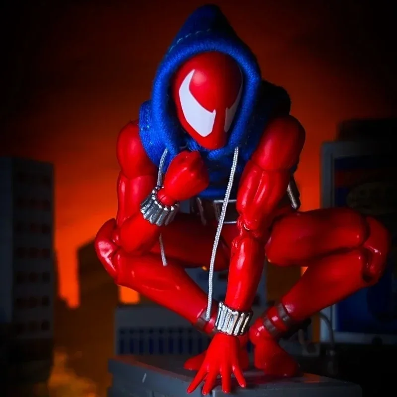En stock CT186 Scarlet Spider Man Anime figura de acción moda exquisita decoración de escritorio juguete sorpresa niño juguete de cumpleaños regalos