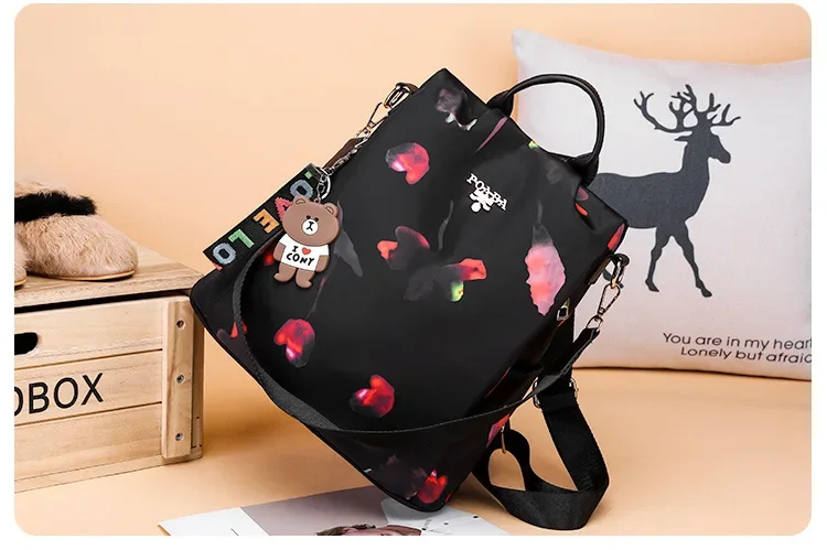 Frauen Rucksack Mode Oxford Tuch Schulter Taschen Schule Taschen für Teenager Große Kapazität Druck Wasserdichte Reise Rucksack – Detail 16