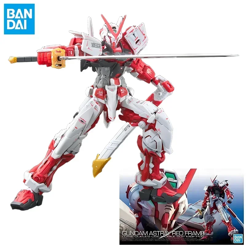 Bandai-Kit de modelo Gundam, figura de Anime RG 19 MBF-P02, marco rojo despertar, figura de acción, modelo de juguete de ensamblaje, adorno de modelo coleccionable