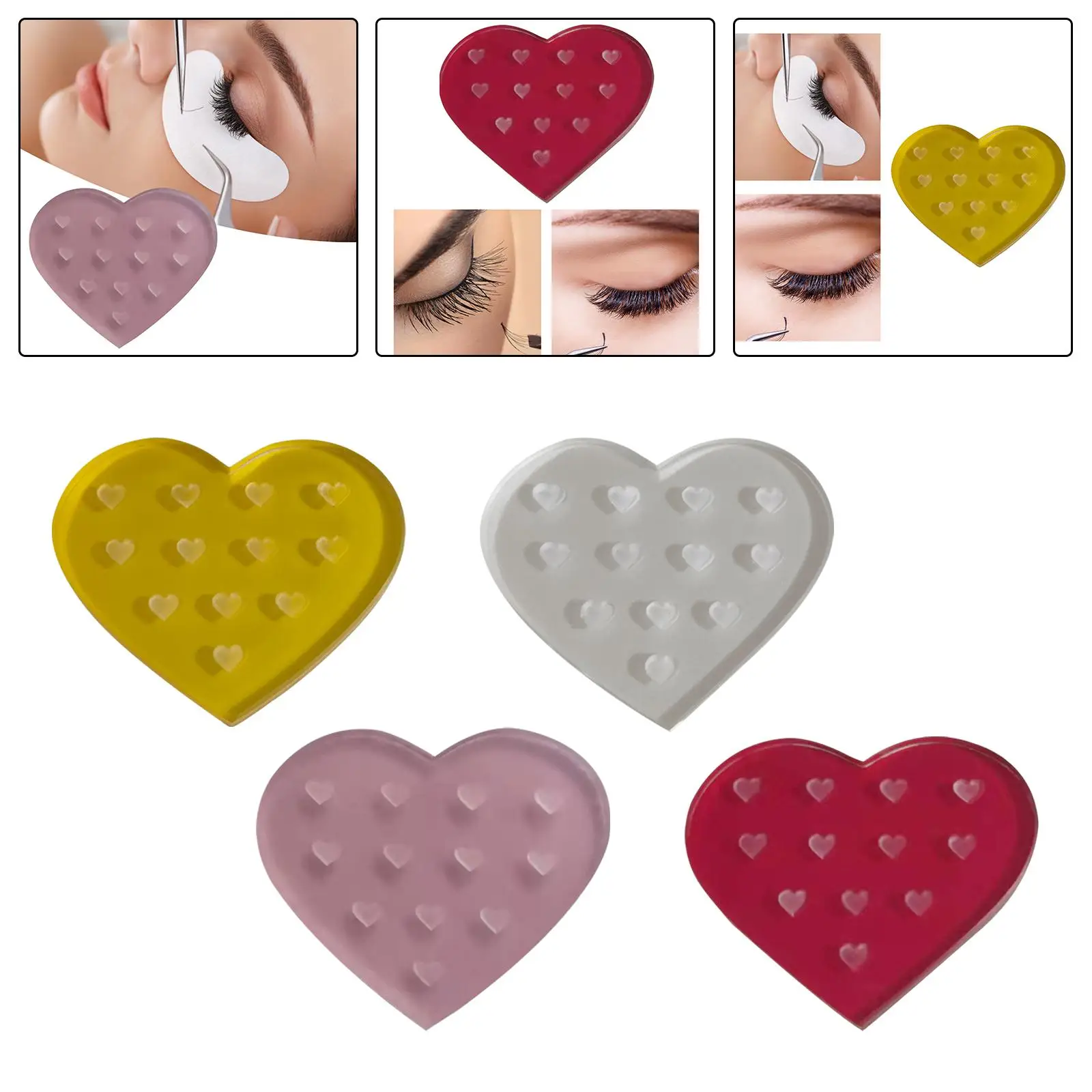 Eyelashes Glue Stand Crystal Glass Professional Holder for Eyelash Extension