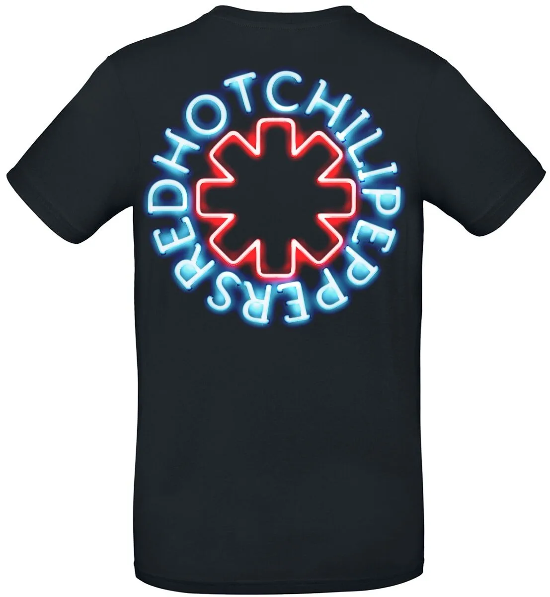 Red Hot Chili Peppers Neon Asterisk Logo Unisex T-shirt Front & Back Print Rock Casual Tee