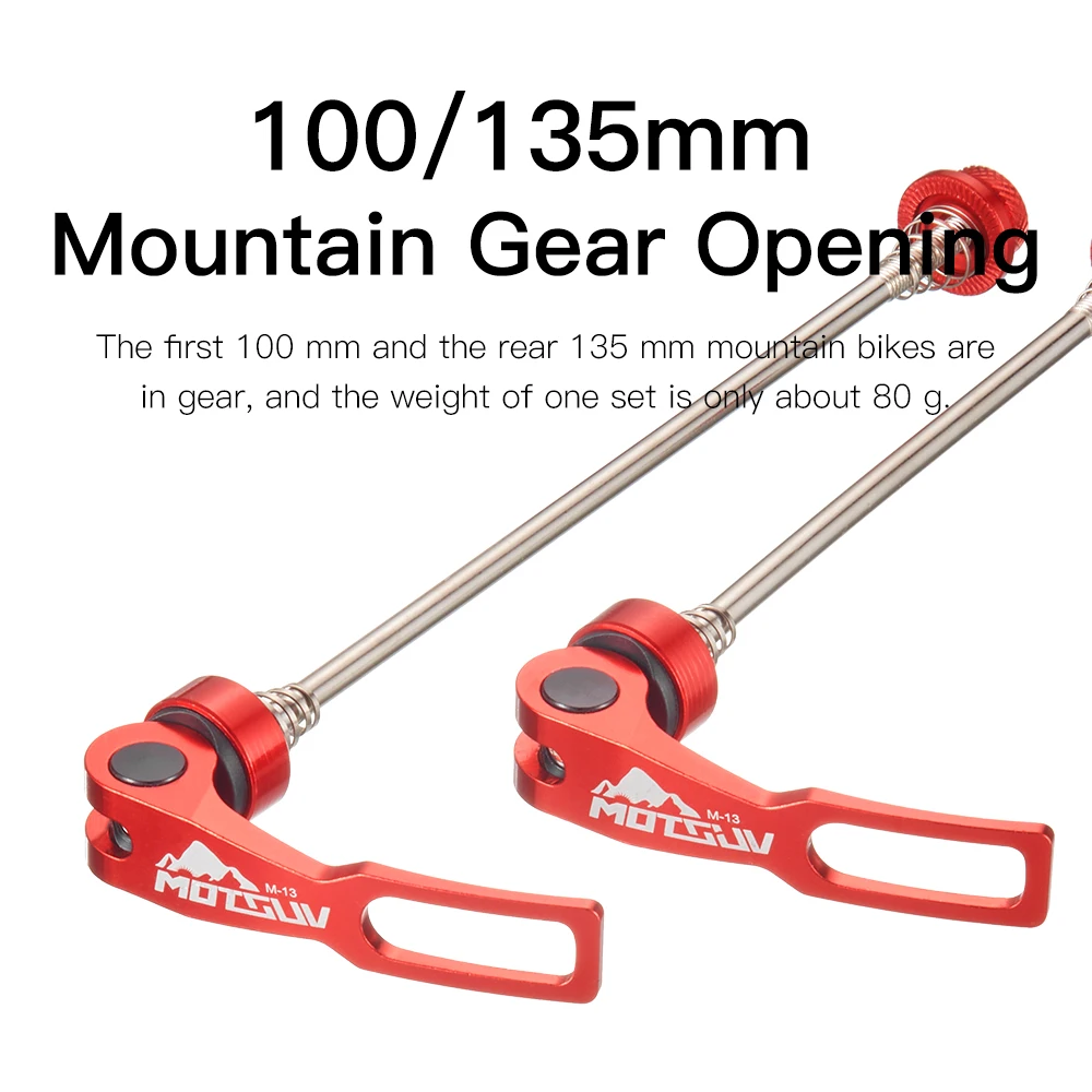 1 Paar Fiets Spiesjes Mtb Mountainbike Ultralichte Quick Release Spiesjes Qr 100Mm 135Mm Voor Mountainbike Hub 9Mm 5Mm