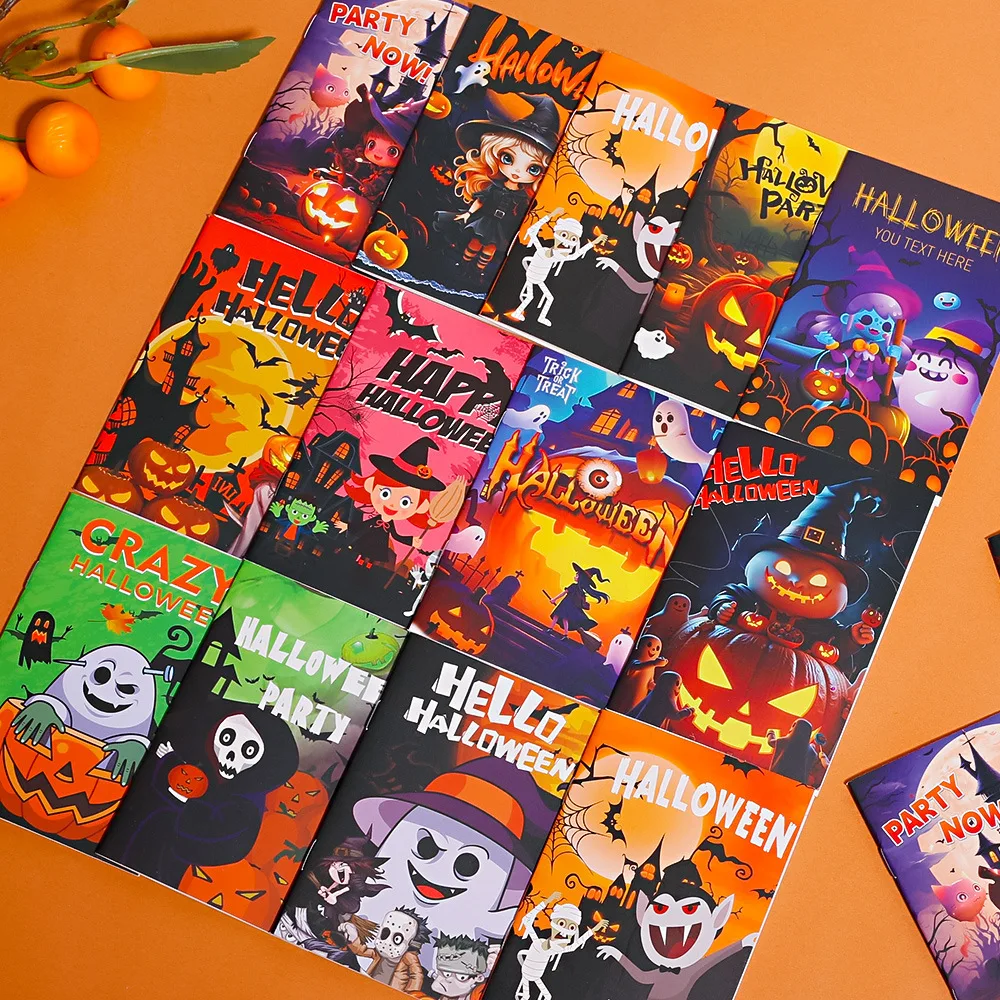 Halloween Themed Notebooks for Kids - Writing Office School Party Favors Goodie Bag Stuffers Filler Gifts Party Supplies Decor
