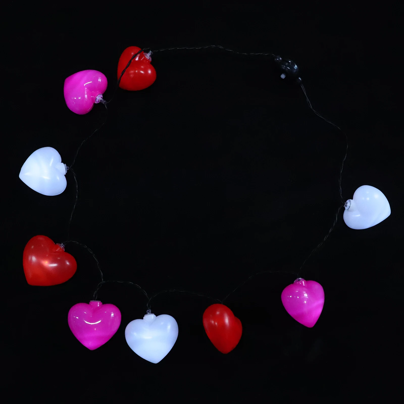 

Heart Shaped Lights Necklace Romantic Red Heart String Lights Valentines Day Party Indoor Outdoor Decoration Valentines Light