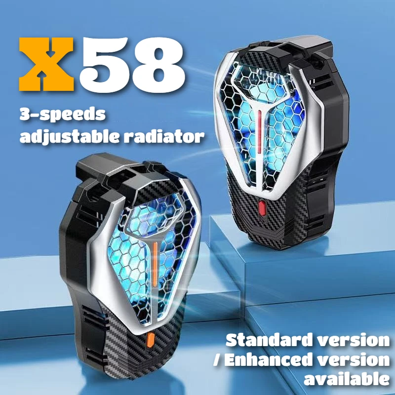 

X58 Mobile Phone Semiconductor Back-clip Three Gears Adjustment Type-C System Cooling Radiator for IOS Android PUBG Game Cooler