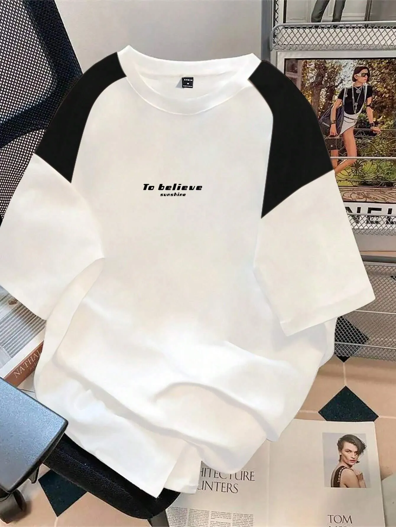 The new men's T-shirt for the summer of 2025 features a casual fashionable comfortable and soft 3D letter pattern print