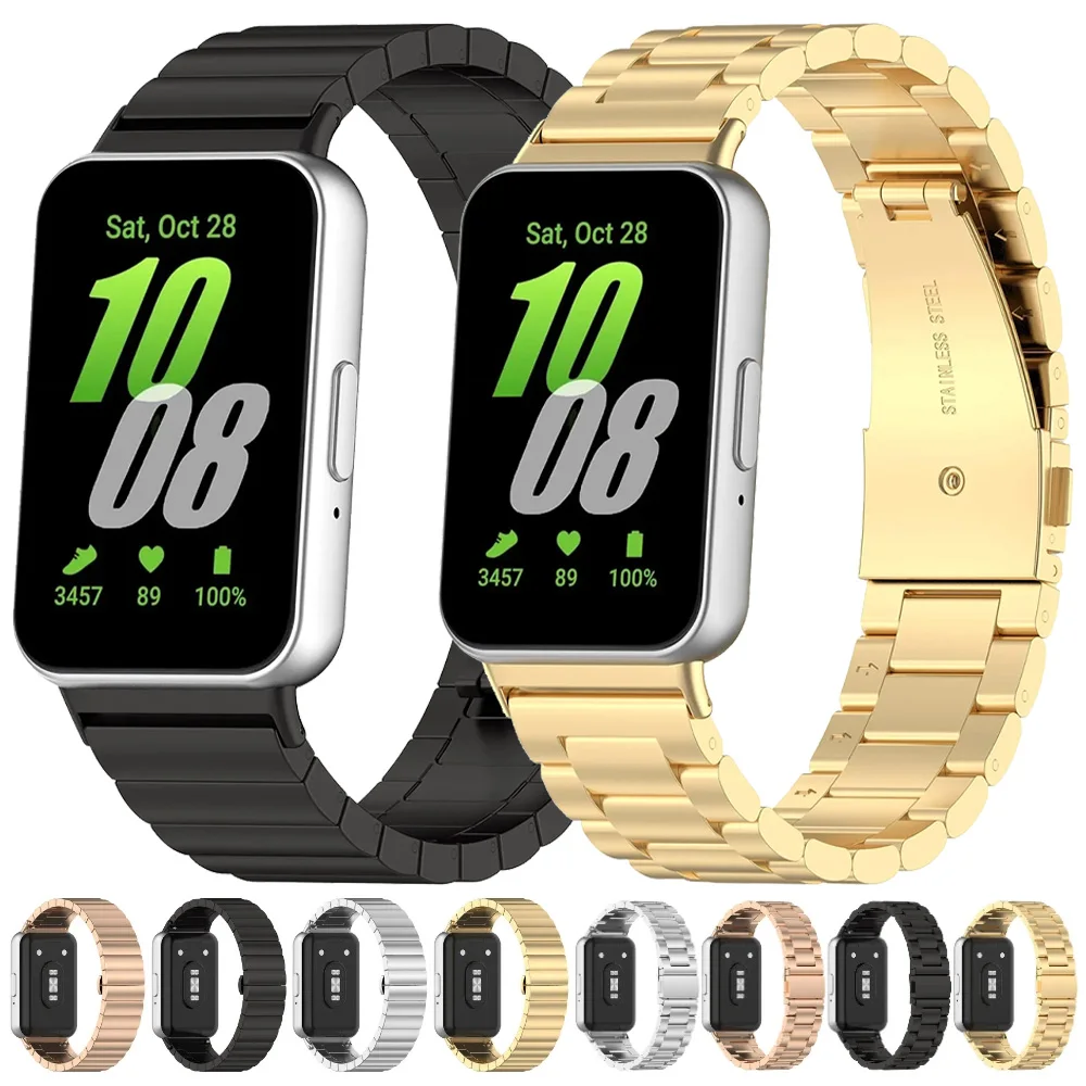 

Металлический ремешок для Samsung Galaxy Fit 3, удобный ремешок для часов из нержавеющей стали, браслет для Samsung Galaxy Fit 3, аксессуары Correa