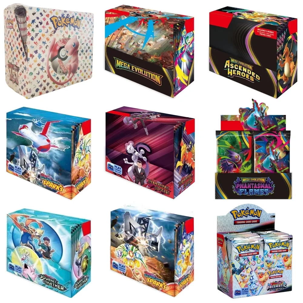 

360 шт. карт Pokemon Prismatic Evolutions Scarlet Violet 151 Surging Sparks & RIVALITES, английские бустерные карты для битв и транзакций