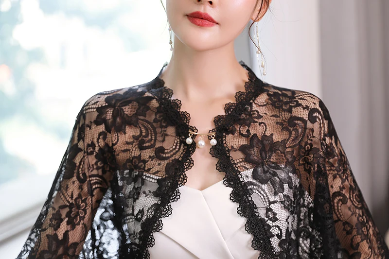Black Lace Bolero Women Wedding Jacket Bridal Wraps Evening Party Out Coat  - AliExpress 320