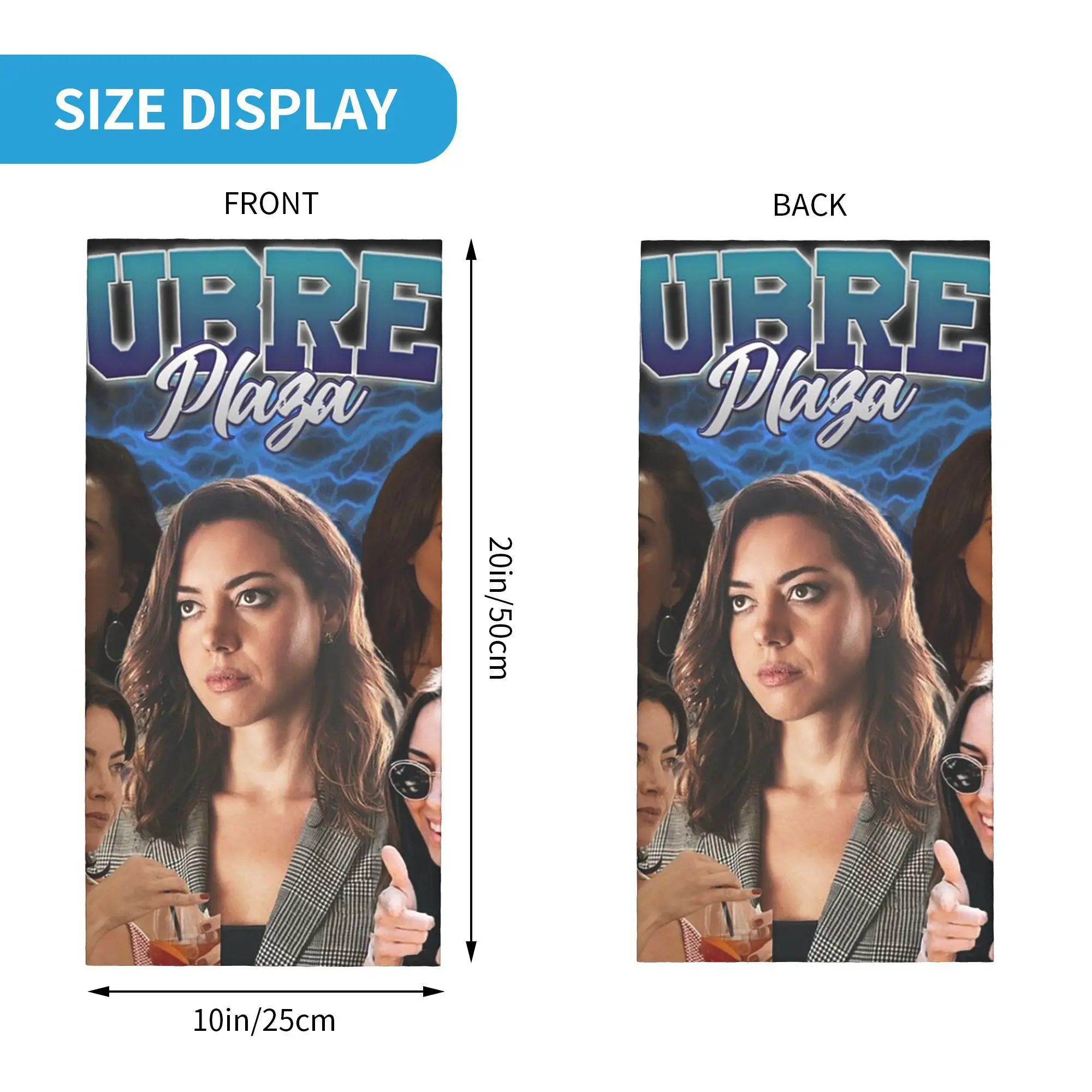 أوبري بلازا ريترو ستايل باندانا غطاء الرقبة المطبوعة الوجه وشاح متعدد الوظائف ركوب الدراجات وشاح المشي لمسافات طويلة الصيد